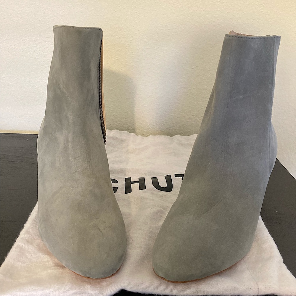 Schutz Lupe Stacked Ankle Booties